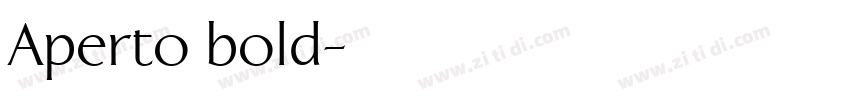 Aperto bold字体转换